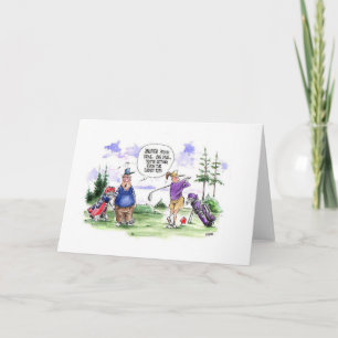 Golf cartoon greeting card: Ladies tee Card