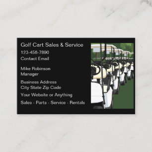 Golf Carts And Golf Car Sales And Service Business Card