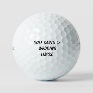 'Golf Carts > Wedding Limos' Funny Wedding Favour Golf Balls