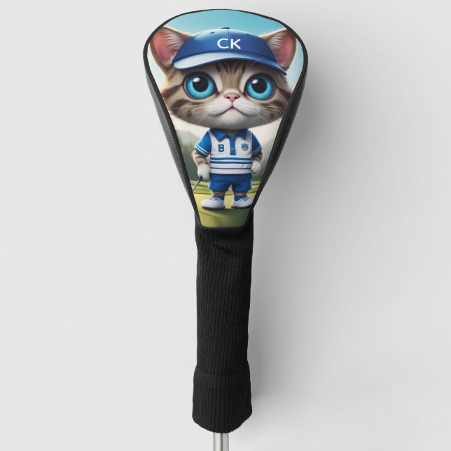 Golf Cat aka Cool Kitty Personal Golf Head Cover (Front)