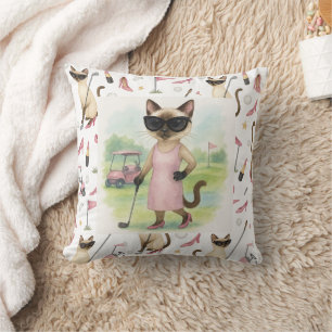 Golf Cat golfer is golfing for Cat lovers Cushion