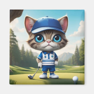 Golf Cat Magnet