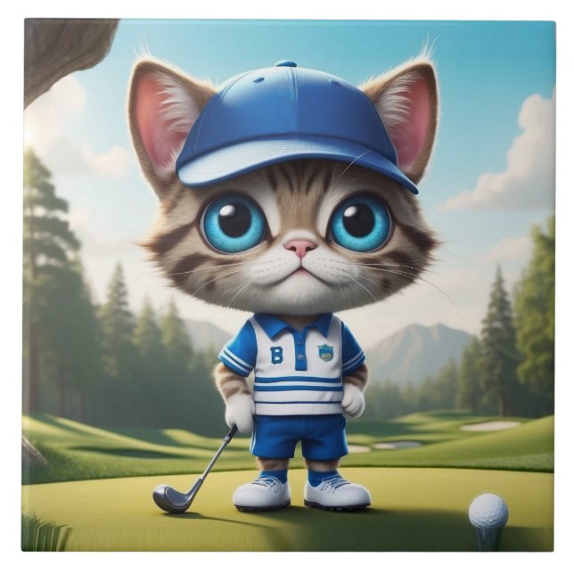 Golf Cat Tile (Front)