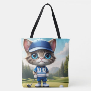 Golf Cat Tote Bag
