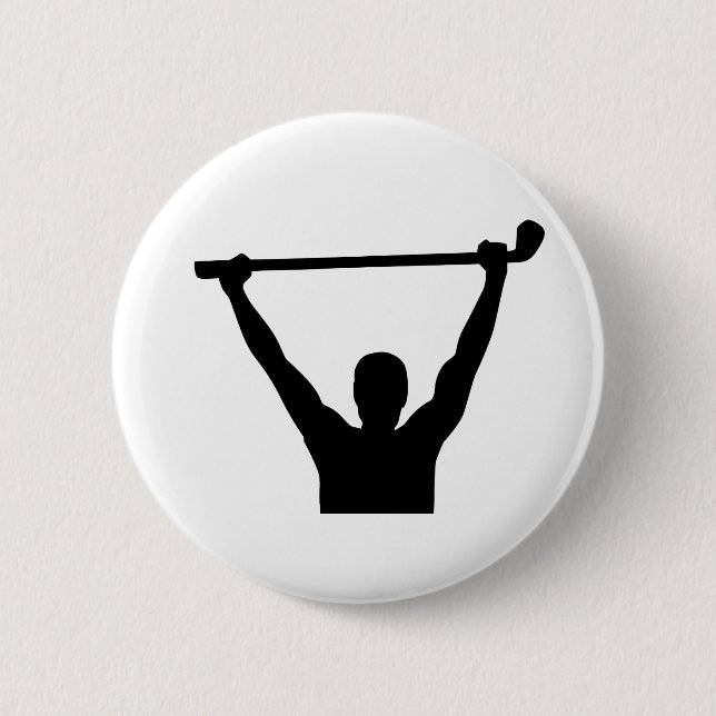 Golf champion winner 6 cm round badge (Front)