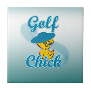 Golf Chick #3 Tile