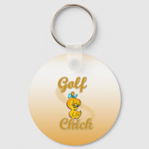 Golf Chick Key Ring