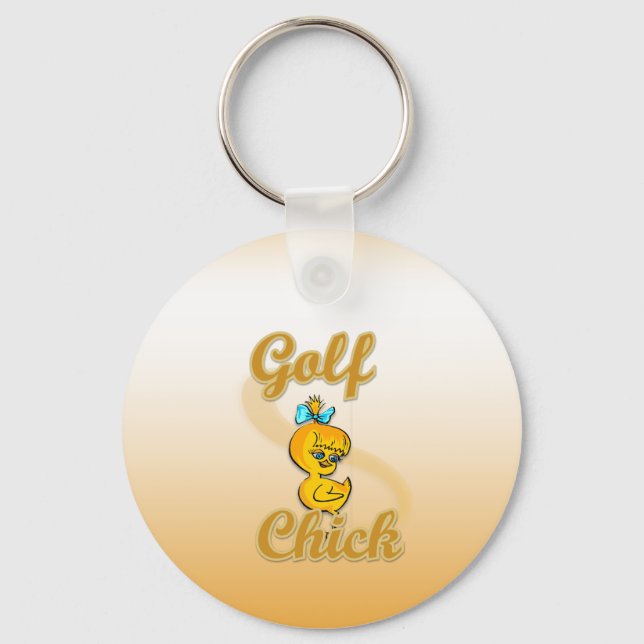 Golf  Chick Key Ring (Front)