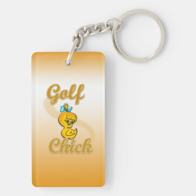 Golf  Chick Key Ring (Back)