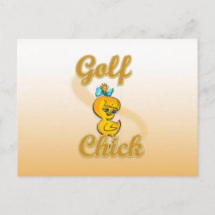 Golf Chick Postcard