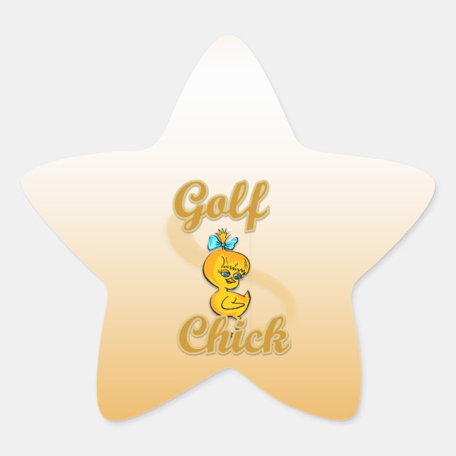 Golf  Chick Star Sticker (Front)