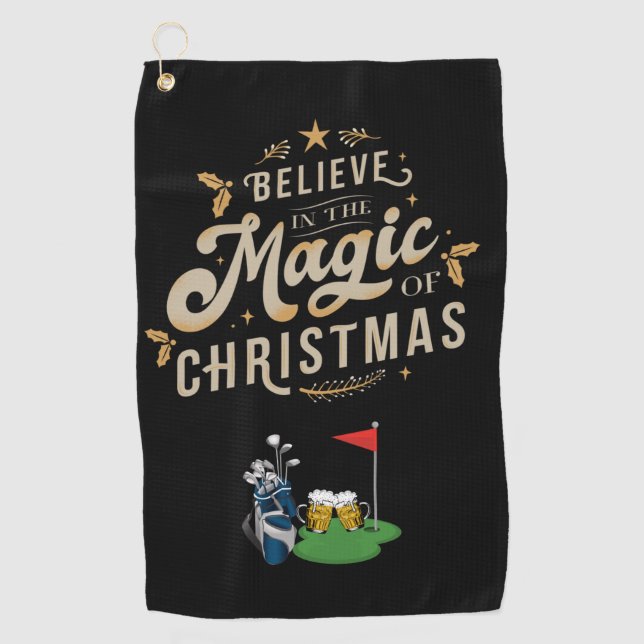 Golf Christmas Believe in Magic Christmas gift  Towel (Front)