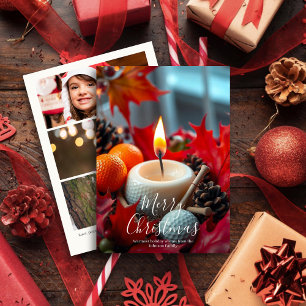 Golf Christmas Candle • Family Photo Holiday Card