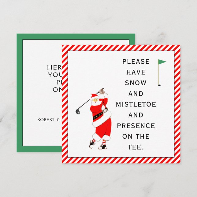 Golf Christmas Cards (Front/Back)