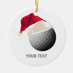 golf christmas ceramic tree decoration