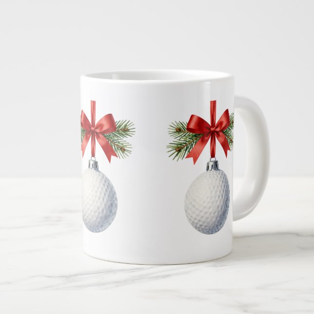 Golf Christmas Coffee Mug (Front Right)