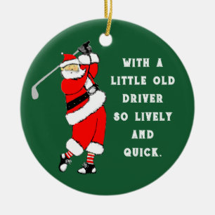 Golf Christmas Collectable Ceramic Tree Decoration