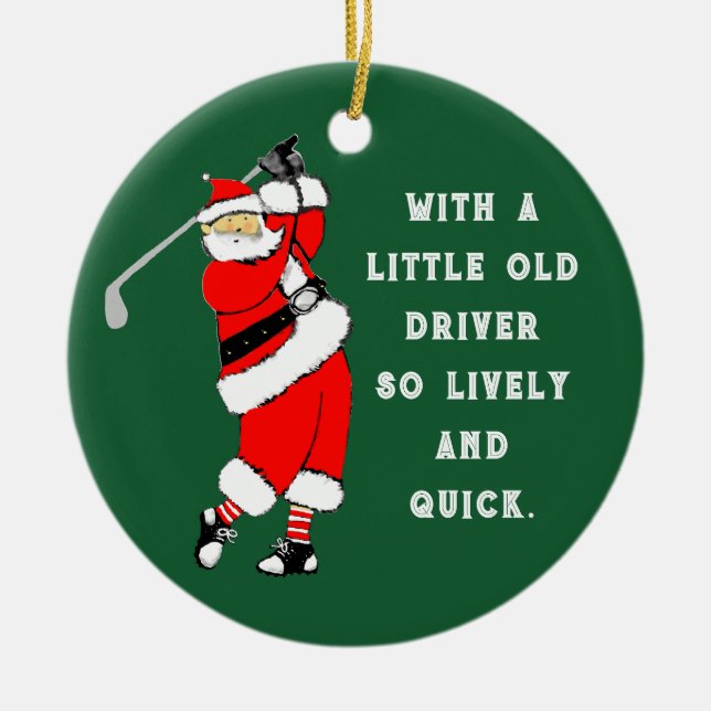 Golf Christmas Collectable Ceramic Tree Decoration (Front)