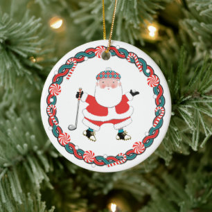 Golf Christmas Collectable Ceramic Tree Decoration