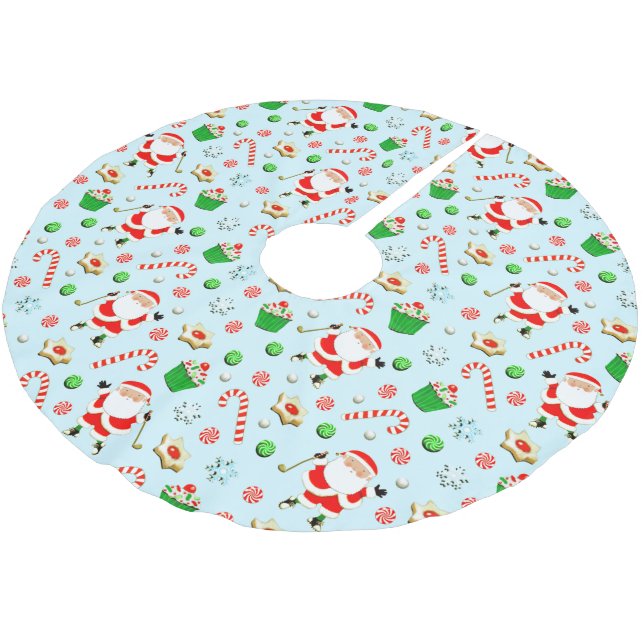 Golf Christmas Decor Brushed Polyester Tree Skirt (Angled)