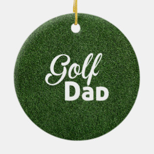 Golf Christmas for Dad  Ceramic Tree Decoration