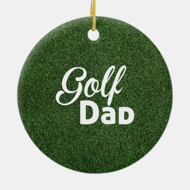 Golf Christmas for Dad  Ceramic Tree Decoration (Back)