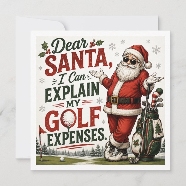 Golf Christmas Funny saying for Golfer (Front)