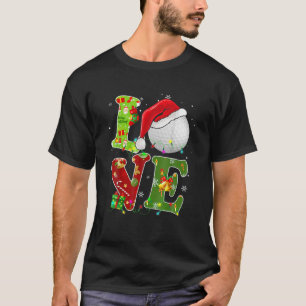 Golf Christmas Funny Sports Lover Xmas Ball Santa T-Shirt