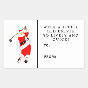 Golf Christmas Gift Tag