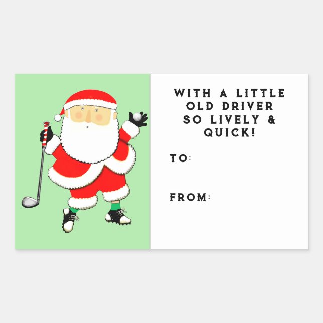 Golf Christmas Gift Tag (Front)