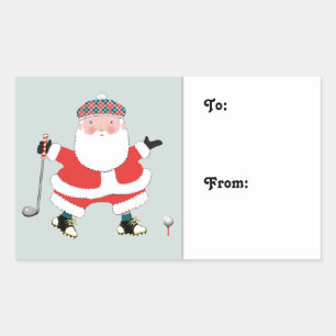 Golf Christmas Gift Tags