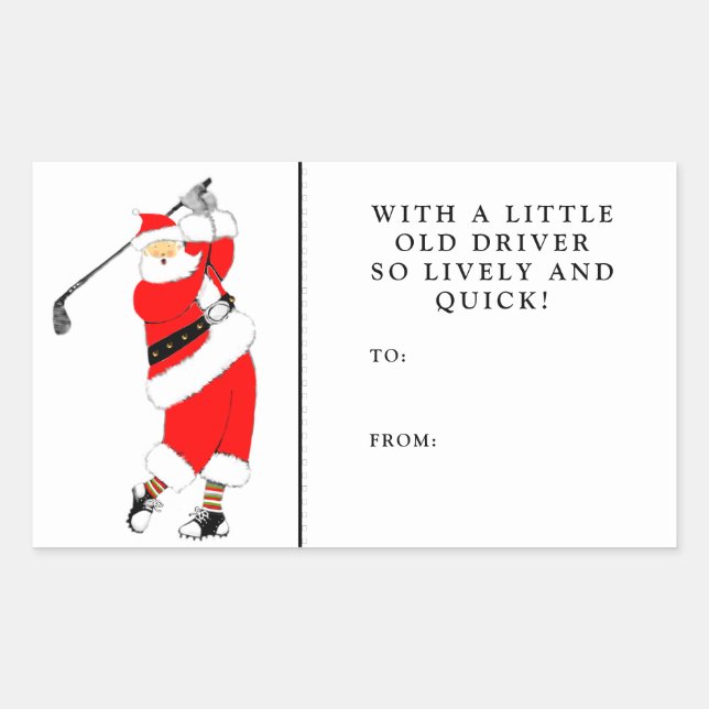Golf Christmas Gift Tags (Front)