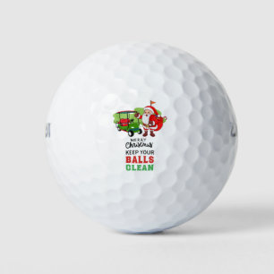 Golf Christmas Gift with Santa Golfer Squad Balls