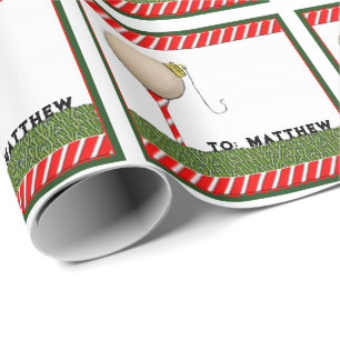 Golf Christmas Gift Wrapping Paper