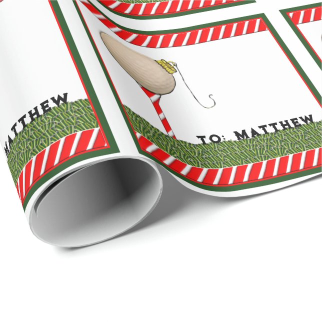 Golf Christmas Gift Wrapping Paper (Roll Corner)
