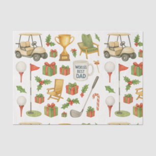 Golf Christmas gifts themed for Golf Dad Tissue Paper