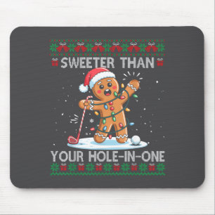 Golf Christmas Gingerbread Sweeter Than Your Hole- Mouse Mat