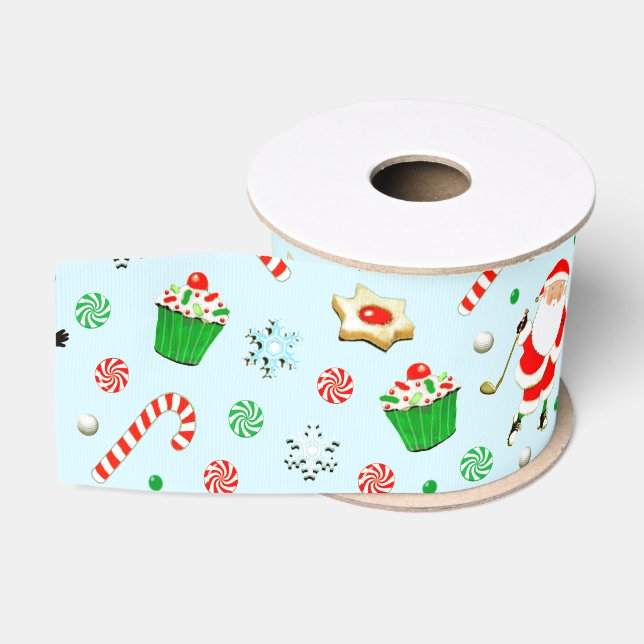 Golf Christmas Grosgrain Ribbon (Spool)