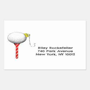 Golf Christmas Holiday Address Labels