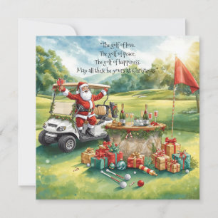 Golf Christmas Holiday Card
