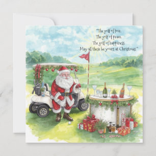 Golf Christmas  Holiday Card
