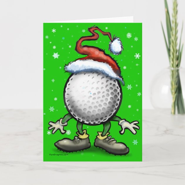 Golf Christmas Holiday Card | Zazzle.co.uk