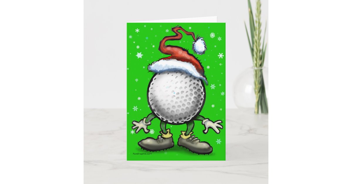 Golf Christmas Holiday Card | Zazzle.co.uk