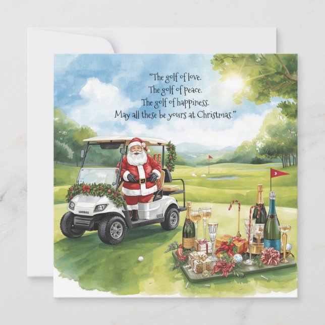 Golf Christmas  Holiday Card (Front)
