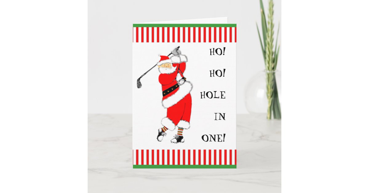 Golf Christmas Holiday Card | Zazzle