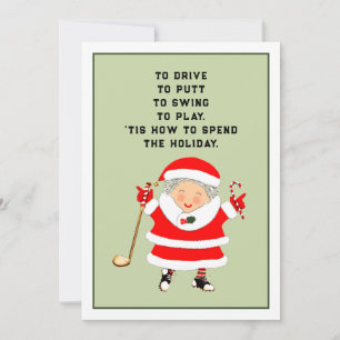golf Christmas holiday cards