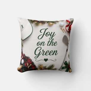 Golf Christmas Holiday Cushion