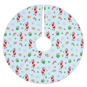 Golf Christmas Holiday Decor Brushed Polyester Tree Skirt