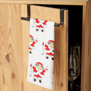 Golf Christmas Holiday Gift Kitchen Towel