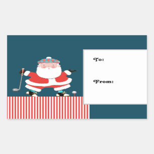 Golf Christmas Holiday Gift Tags